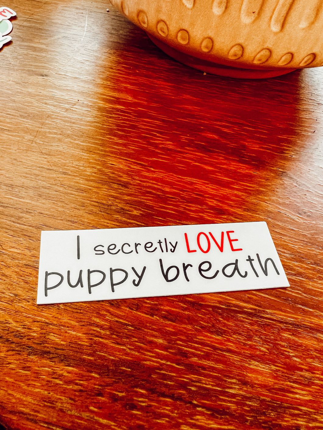 Puppy Breath Sticker